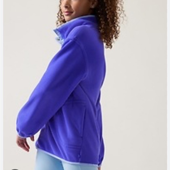 NWT Athleta Girl Cold Snap Sweatshirt,  in Amphitrite Blue - Picture 3 of 6